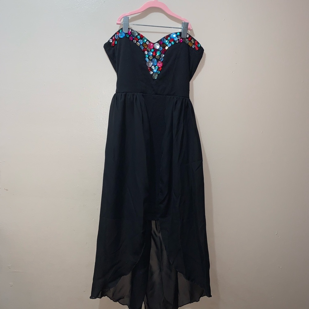 Strapless Rhinestone Dress